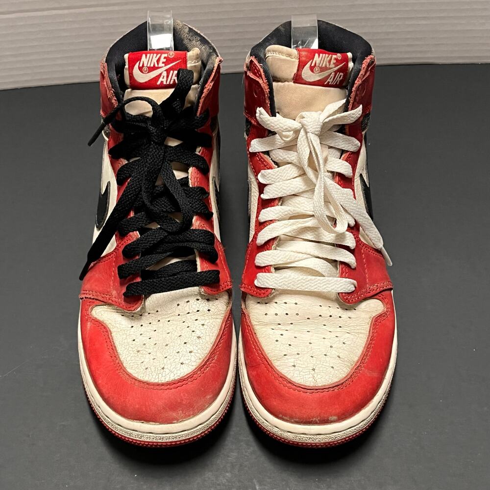 Nike Air Jordan 1 High OG Chicago Lost Found GS 7Y Womens 8.5 Red Vintage - Picture 3 of 8
